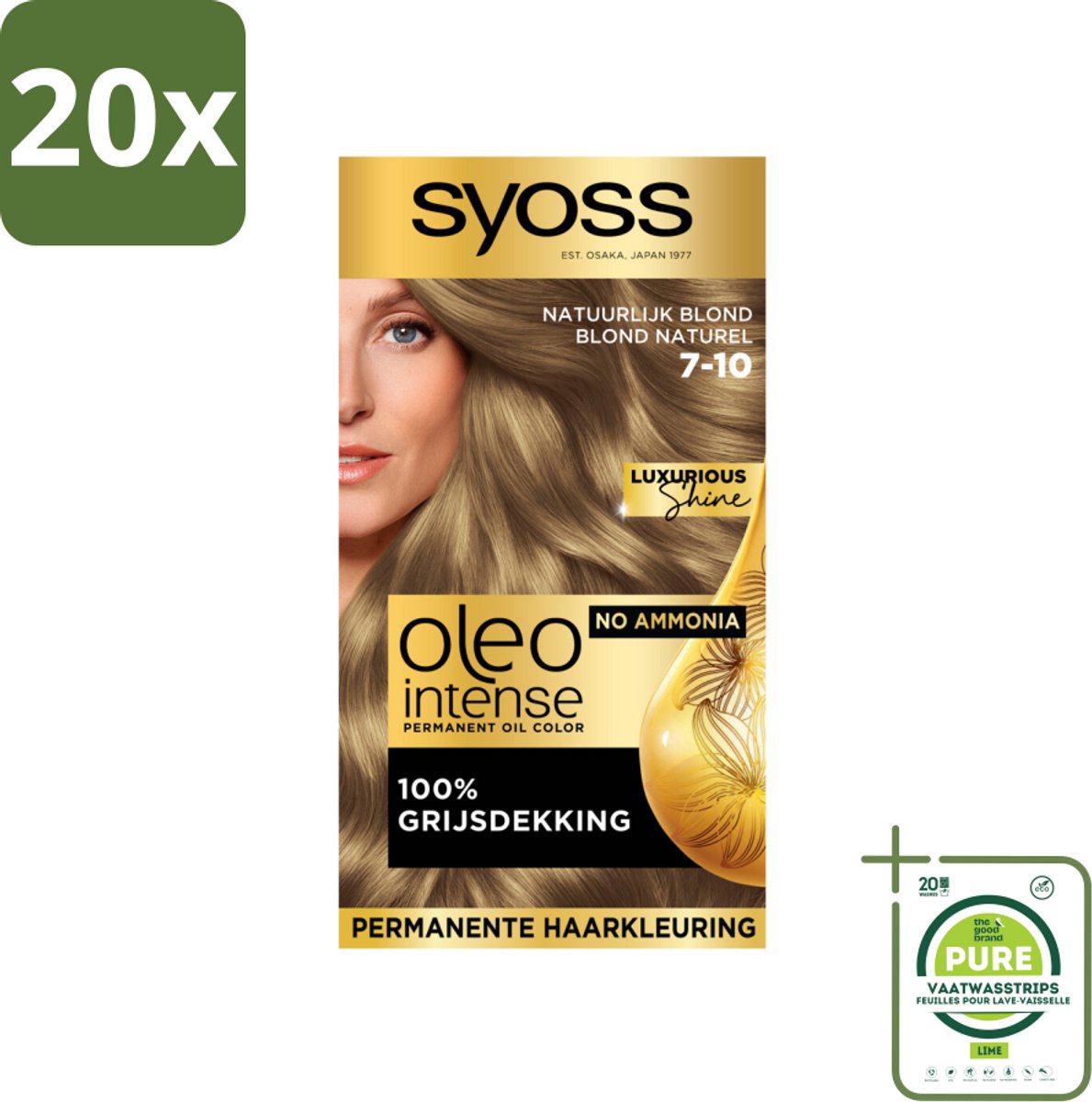 Syoss Oleo Intense - Haarverf - 7-10 - Natuurlijk Blond - 115ml x 20