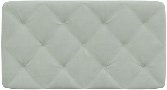 vidaXL - Coussin tête de lit - 90 - cm - velours - gris clair