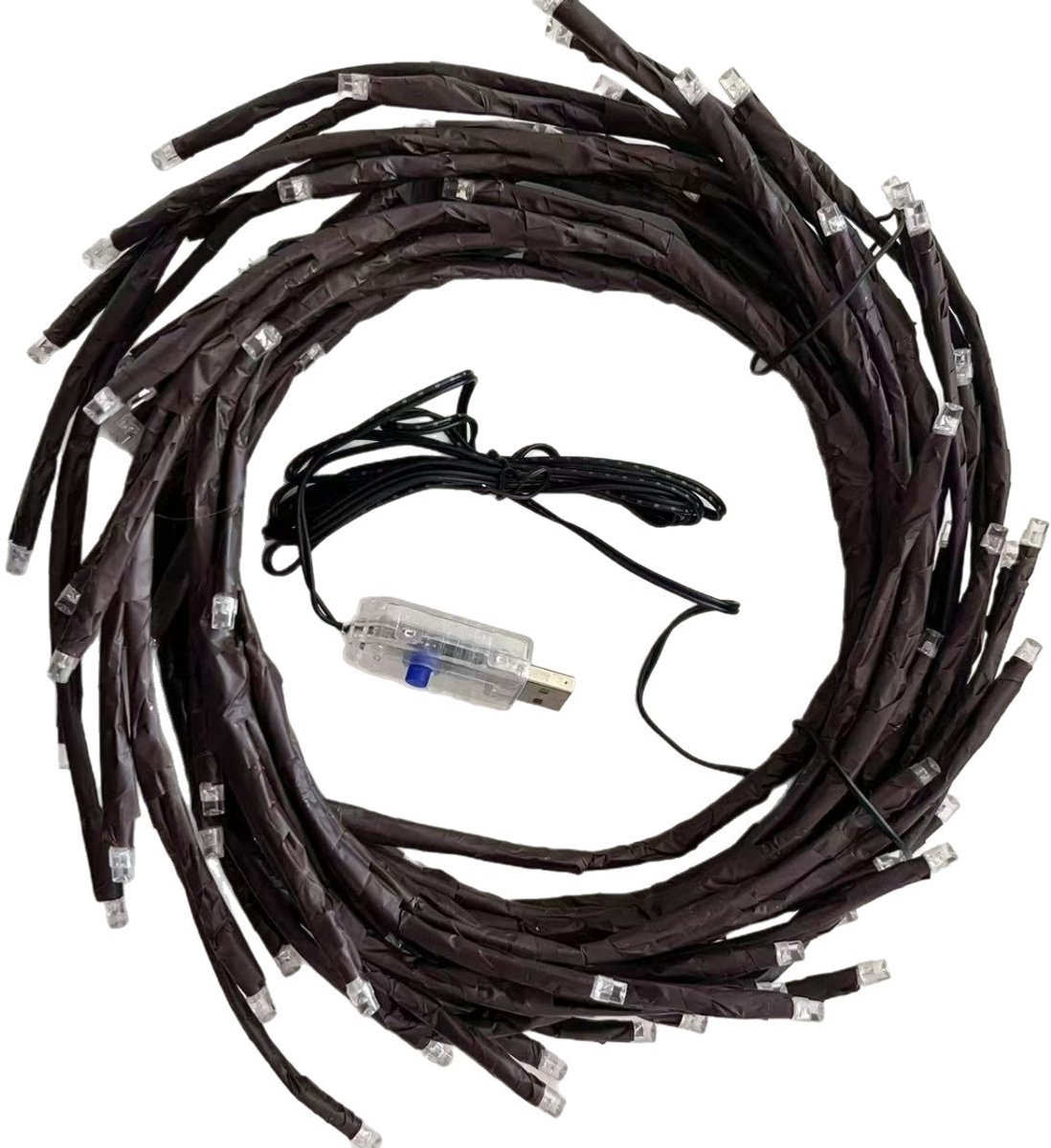 Wilgenkransverlichting - Met afstandsbediening/dimfunctie - 1,8 meter - Decoratieve krans - Kunstmatige takken - Bevat 96 LED's - Sfeervolle slingerverlichting - Stekker - Geschikt voor wand- en slaapkamerdecoratie - 1 stuk — cadeau in Wonen & Interieur - foto 2