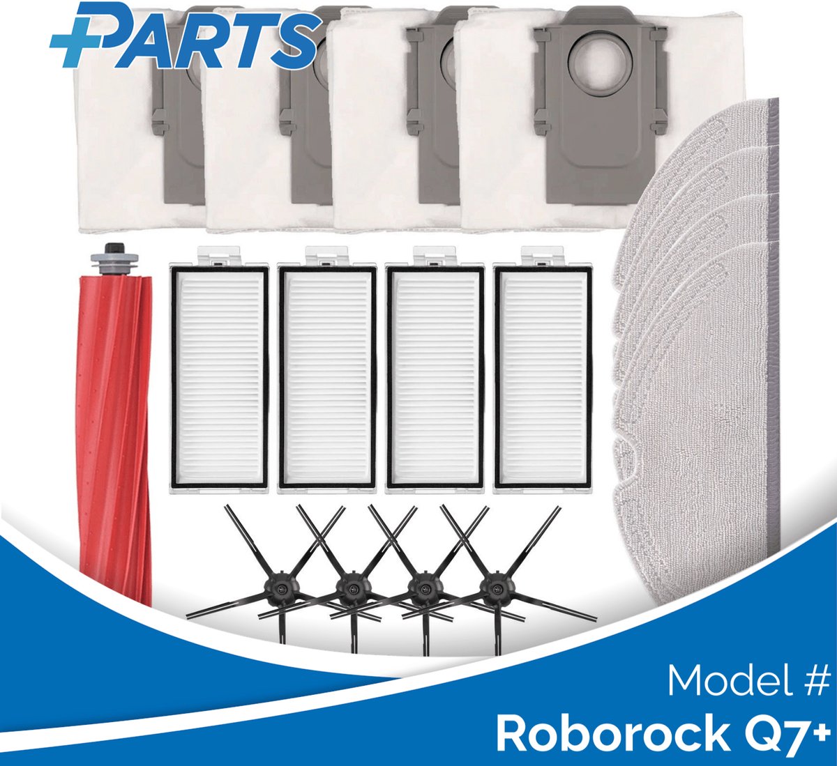 Roborock Q7+ Onderhoudsset (Plus.Parts® alternatief voor 8.02.0145)
