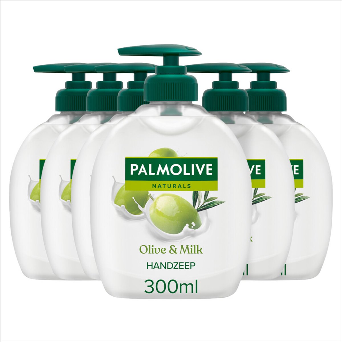 Palmolive Handzeep Naturals Olijf Melk - 6 x 300 ml - Voordeelverpakking