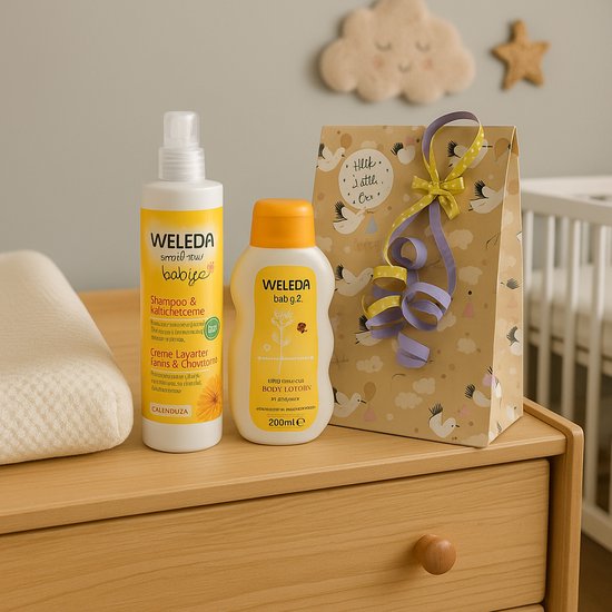 Weleda Kraamcadeauset Douche 2in1 - Bodylotion – Luxe Badset | Verwen Cadeauset | Wellness Geschenk voor Iedereen — afbeelding 2