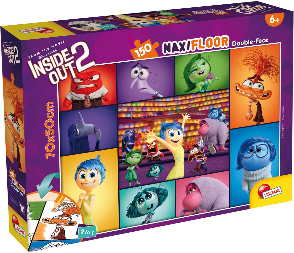 Lisciani - inside out 2 - double face - puzzel maxifloor - 150 stukjes