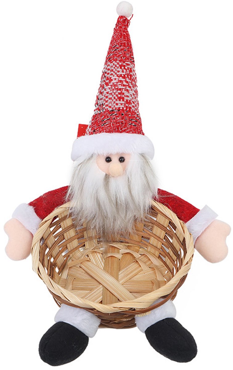 Mmgoqqt 1 Stuk Kerstnootschaal - Leuke Kerstman - Kerstmand - Kerst Versiering Voor Thuis - Rood - Compact Model - Decoratief En Opbergbaar