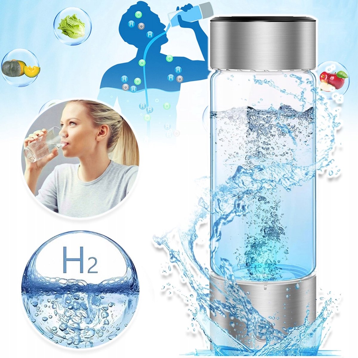 Waterstof Generator Fles: Actieve Waterstof voor Gezondheid