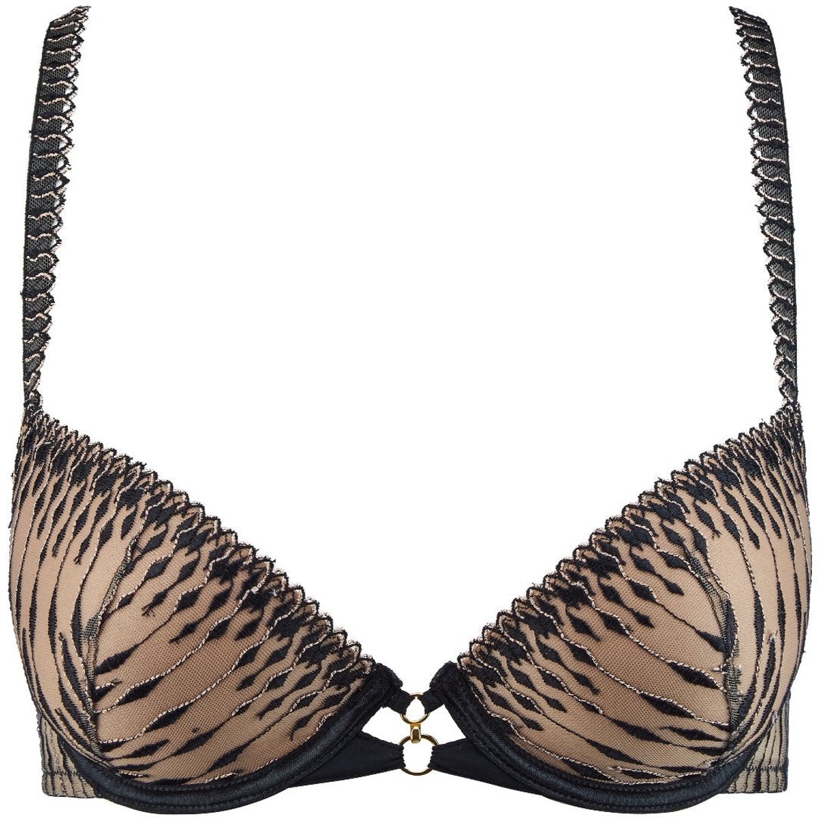 Aubade Voodoo Kiss Push Up Bh 3DN08 Millenium Black - maat EU 80C / FR Zwart
