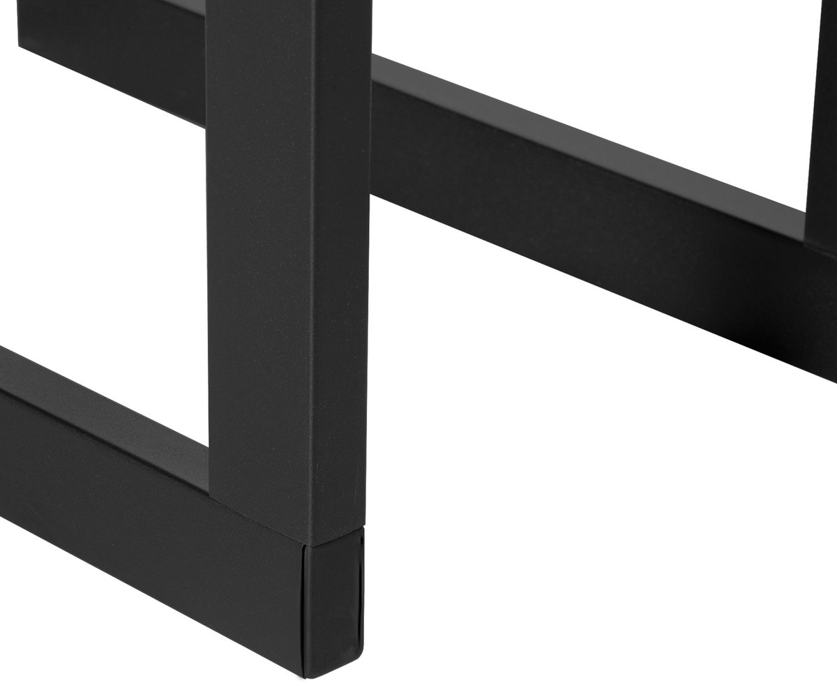 HOMCOM Houtrek - Metaal - 40x25x100cm - Zwart