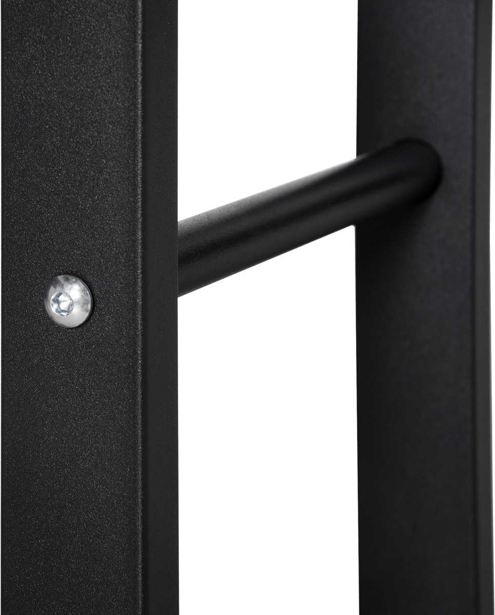 HOMCOM Houtrek - Metaal - 40x25x100cm - Zwart