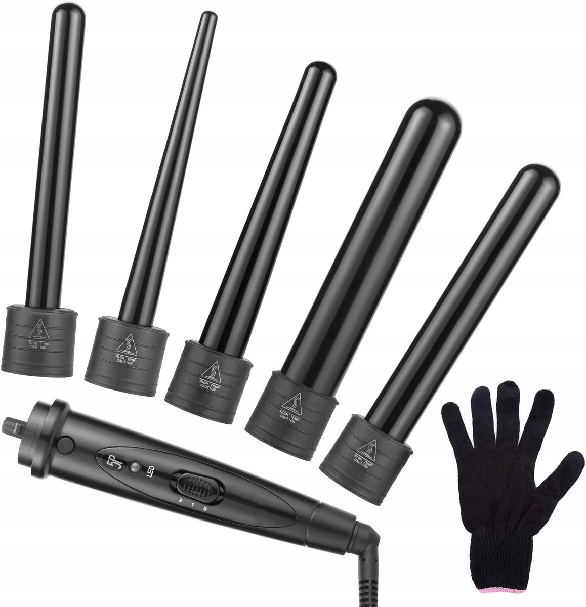 5-in-1 Haarkruller met LED - Professionele Krullen