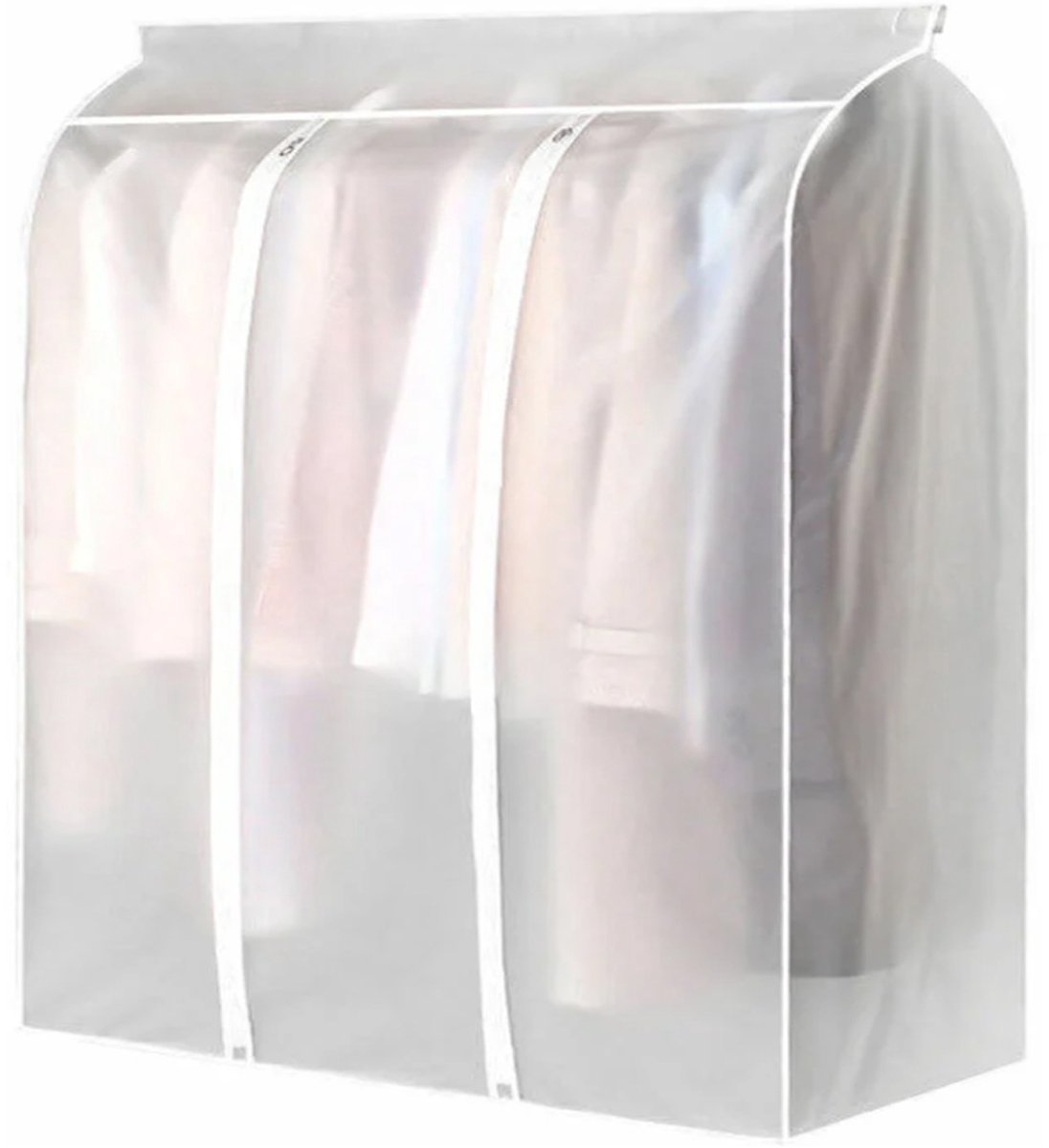 Ynkkvre -Kledinghoes - Kleding Hangend Beschermer - Kleding Opbergtas - Kledingtas - Hangend Opbergtas - Transparant - Waterdicht - Voor Garderobe en Kledingrek - Met Ritssluiting - 50*100*90cm - PEVA