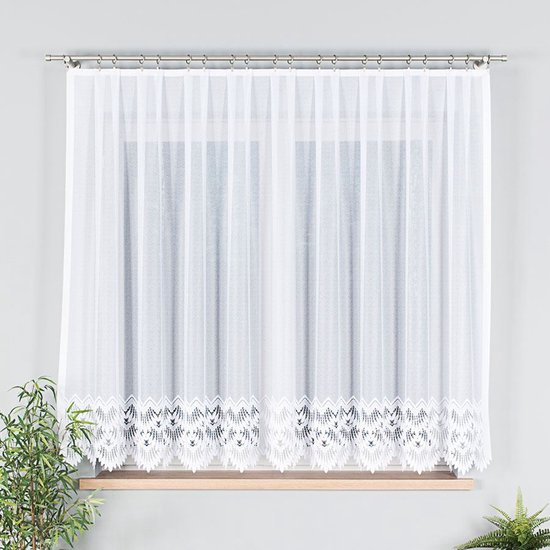 Markizeta FELICJA - Rideau Jacquard Prêt-à-Porter - 300x160 cm - Wit