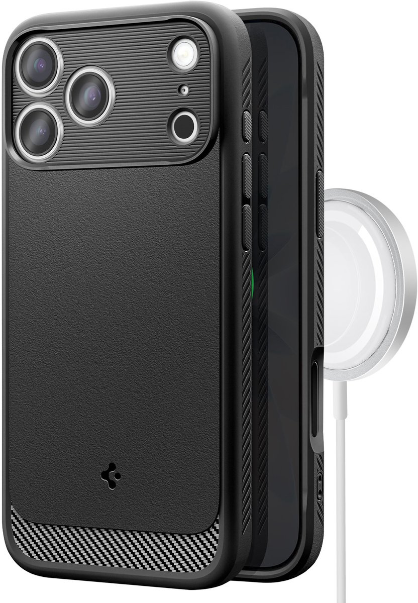 Spigen Rugged Armor Magsafe Case Voor Iphone 17 Pro Max Versterkte Bescherming