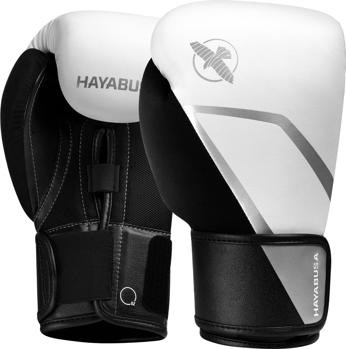 Hayabusa E1 Bokshandschoenen - Wit/Zilver 16 oz