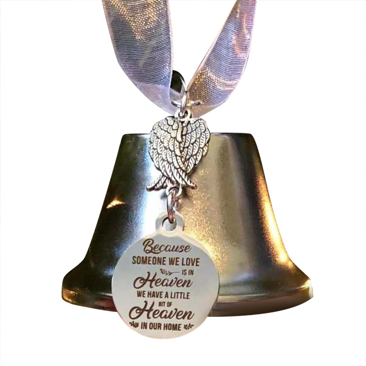 Kerstversiering - Engelbel - Hangende kerstboomversiering - Herinneringsversiering als cadeau Kerstversiering - Engelbel - Hangende kerstboomversiering - Herinneringsversiering als cadeau - Afbeelding 1