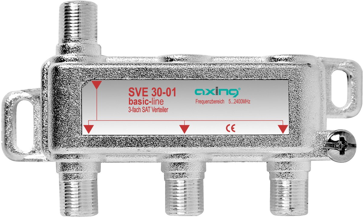 Axing Satellietsignaalverdeler 3-voudig 5 - 2400 MHz