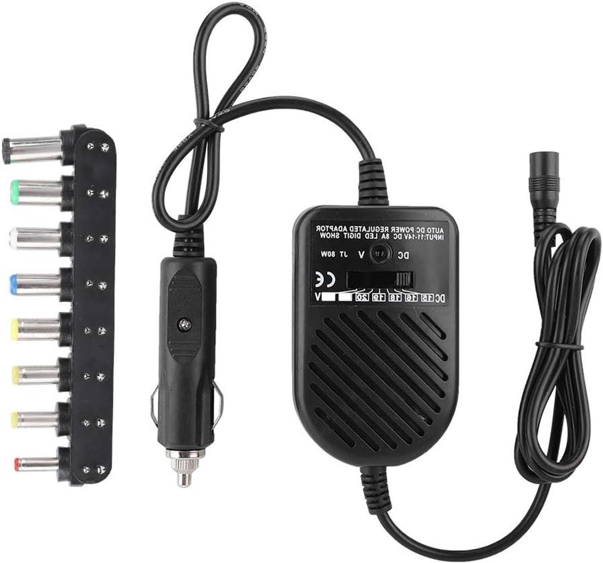 TTGoods - Universele Auto Laptoplader voor Reizen - Laptops Opladen in Auto - Compact en Handig