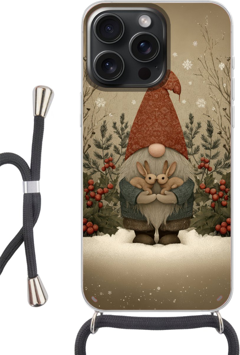 Kerstgnome - Konijntjes - Kleurrijk