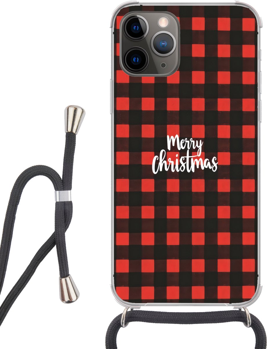Geruit - Rood - Tekst - Christmas