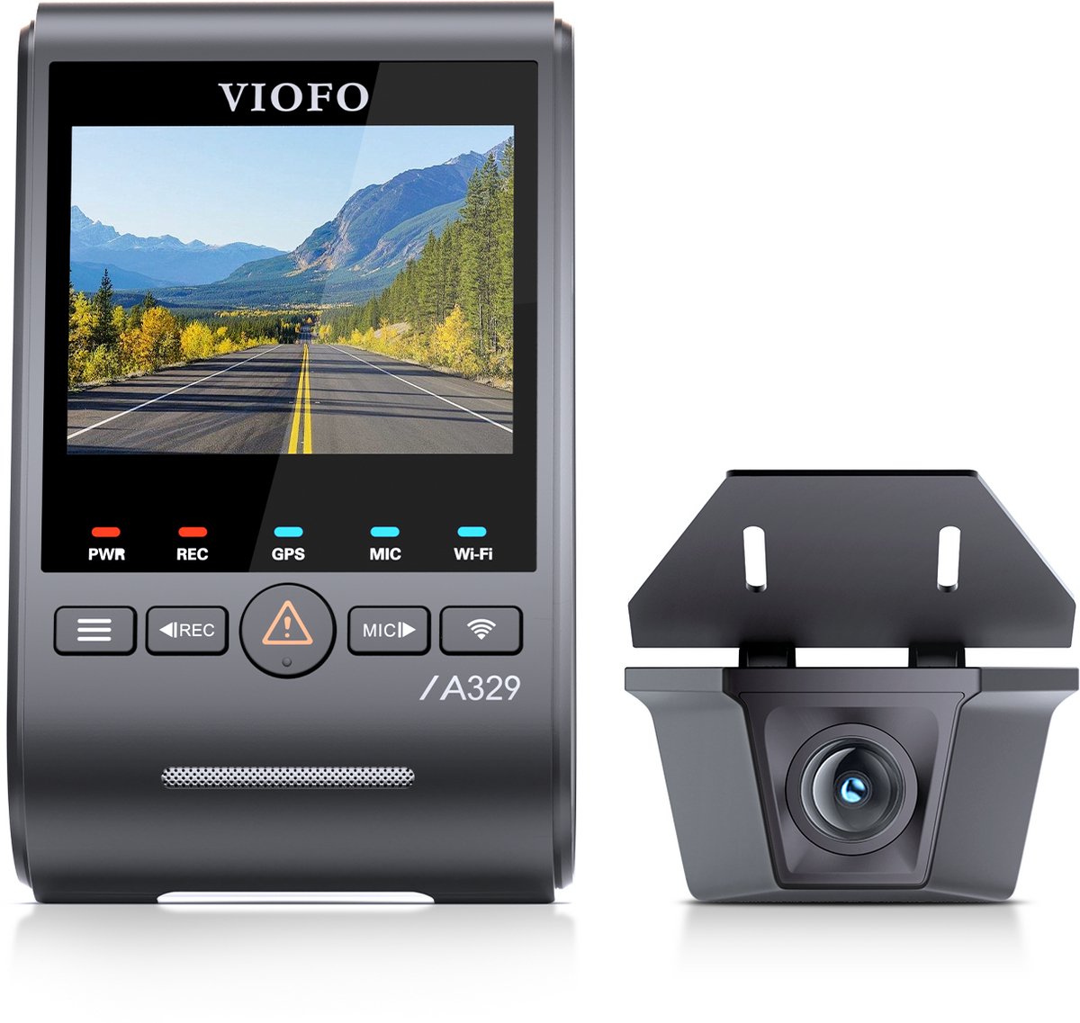 VIOFO A329SW 2CH - 4K 60FPS Dashcam - Inclusief CPL filter en waterdichte achtercamera - 2025