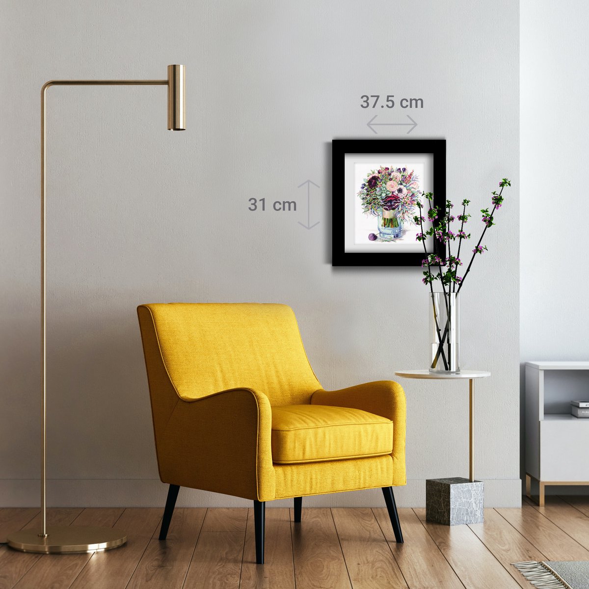 PANNA Borduurpakket Boeket met Anemonen C-7159 - Kruissteek - Borduren voor volwassenen - Aida — afbeelding 2