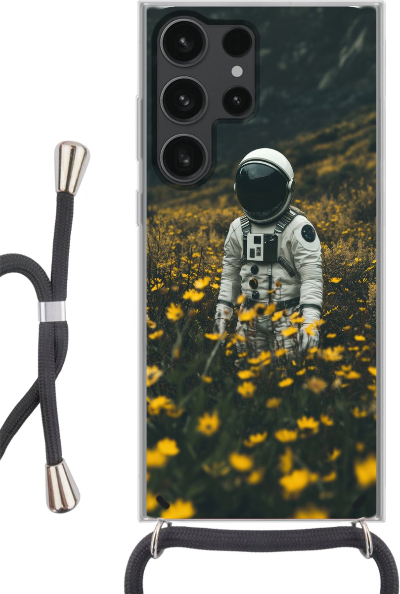 Astronaut - Bloemen - Veld - Geel