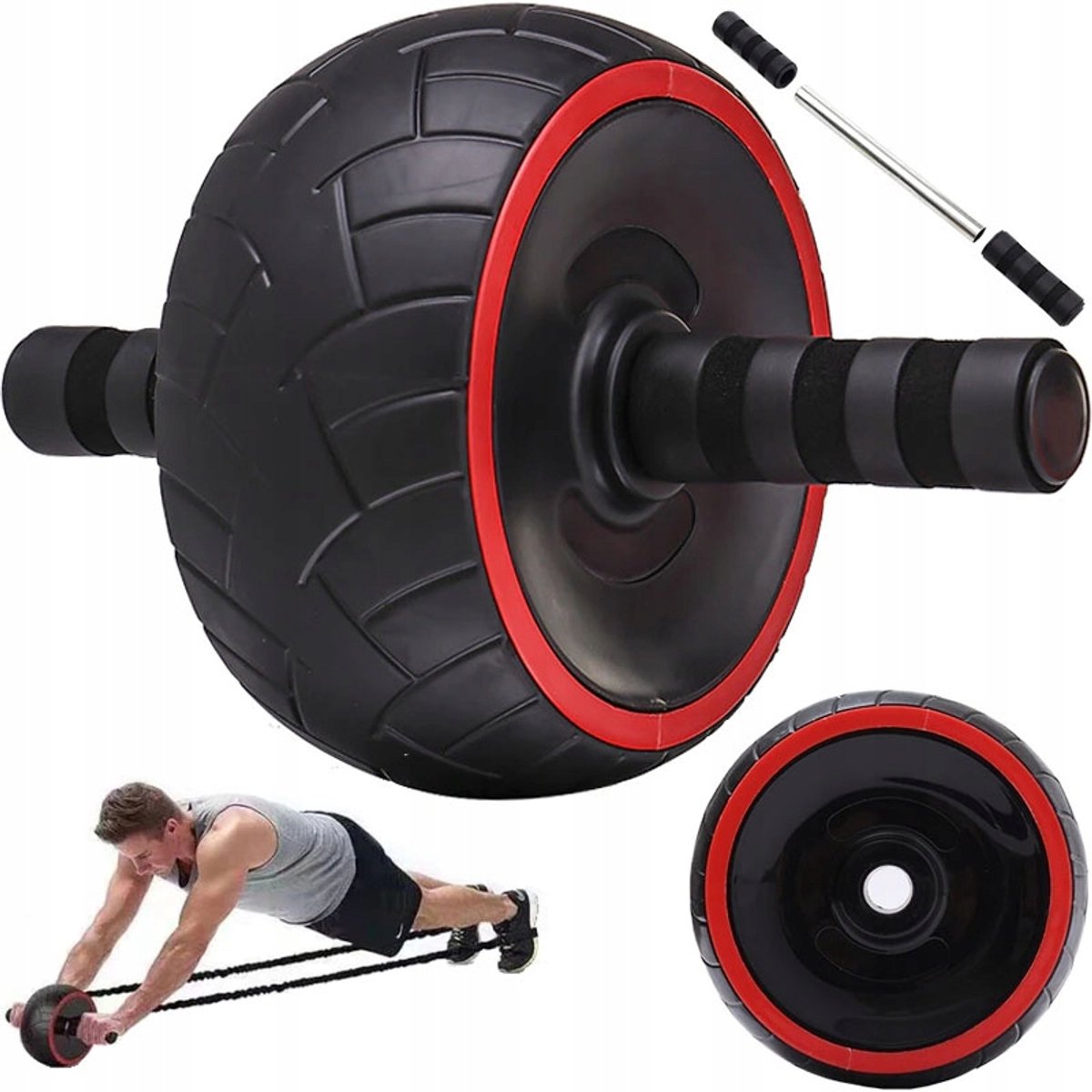 Ab Wheel Roller voor Buikspieren - Inclusief Kniekussen