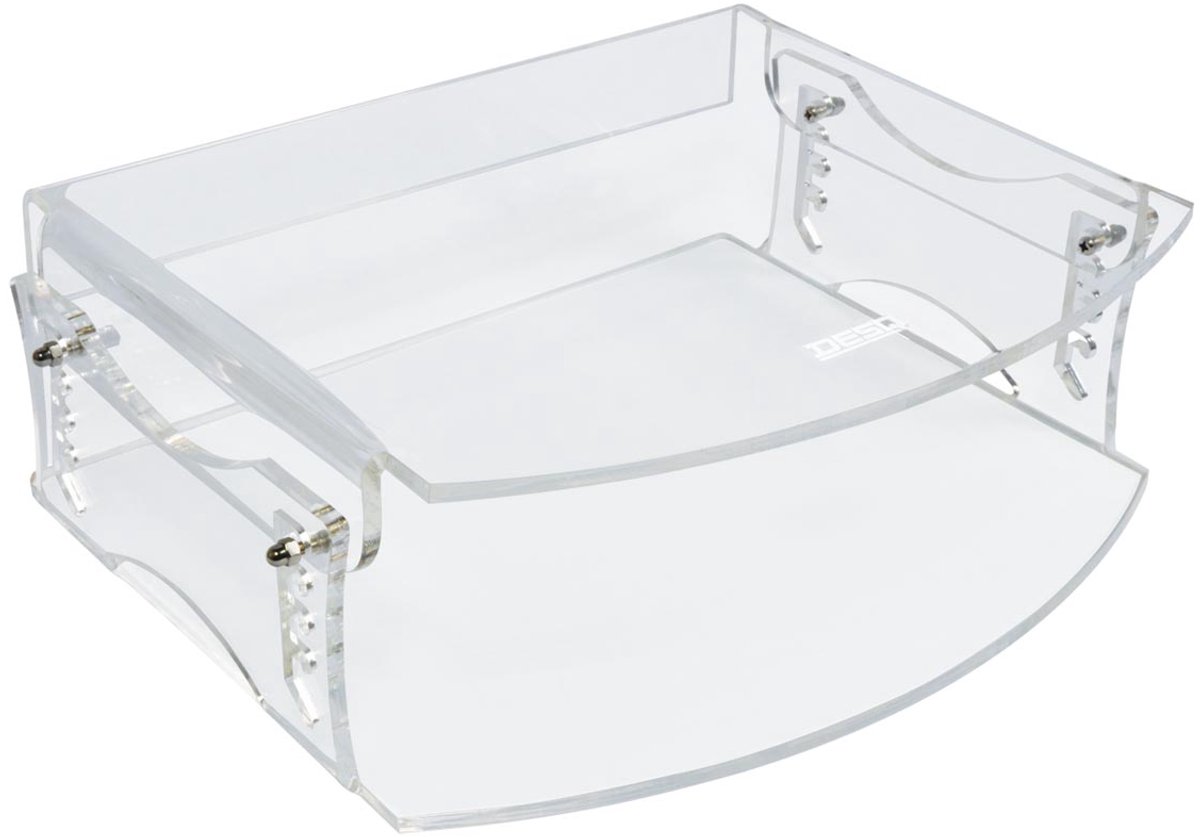 DESQ® Monitorstandaard Acryl - 5 Hoogte Standen - Rubberen voeten - Dutch Design - Monitorverhoger