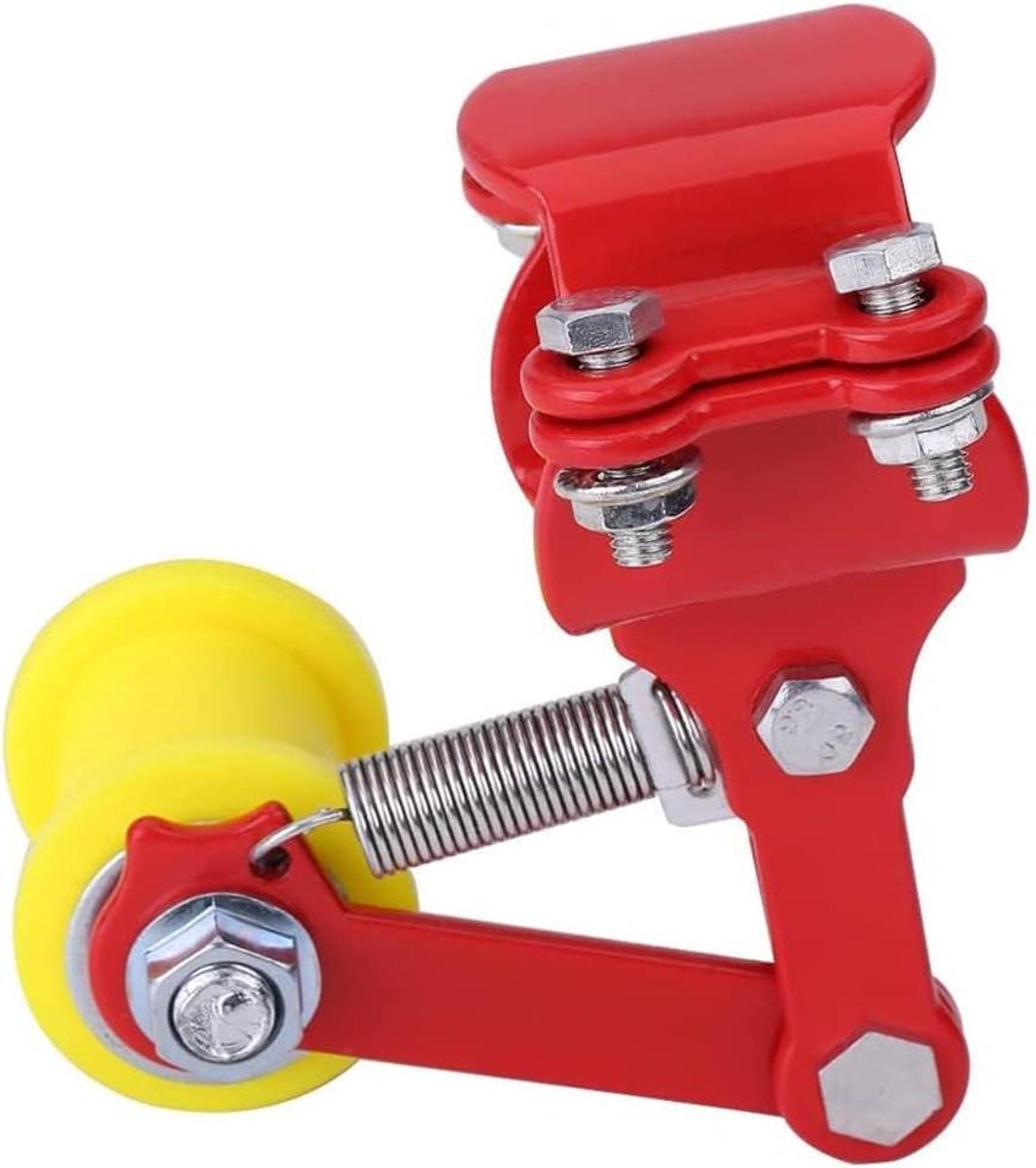 CSGoods - Automatische Ketting Richter Aluminium Rood voor Motocross en ATV - Gemakkelijke Kettingspanner met Rode Kleur - Duurzaam en Handig in Gebruik.