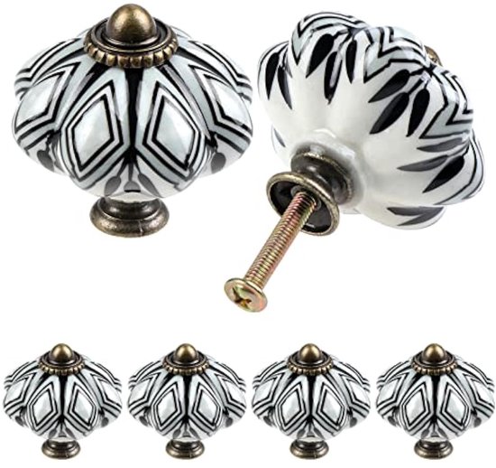 ARTISNO Keramische knoppen keukenkast lade knoppen hardware knoppen handgemaakte knoppen kast knoppen keramische deurknoppen set van 6 (vlinder