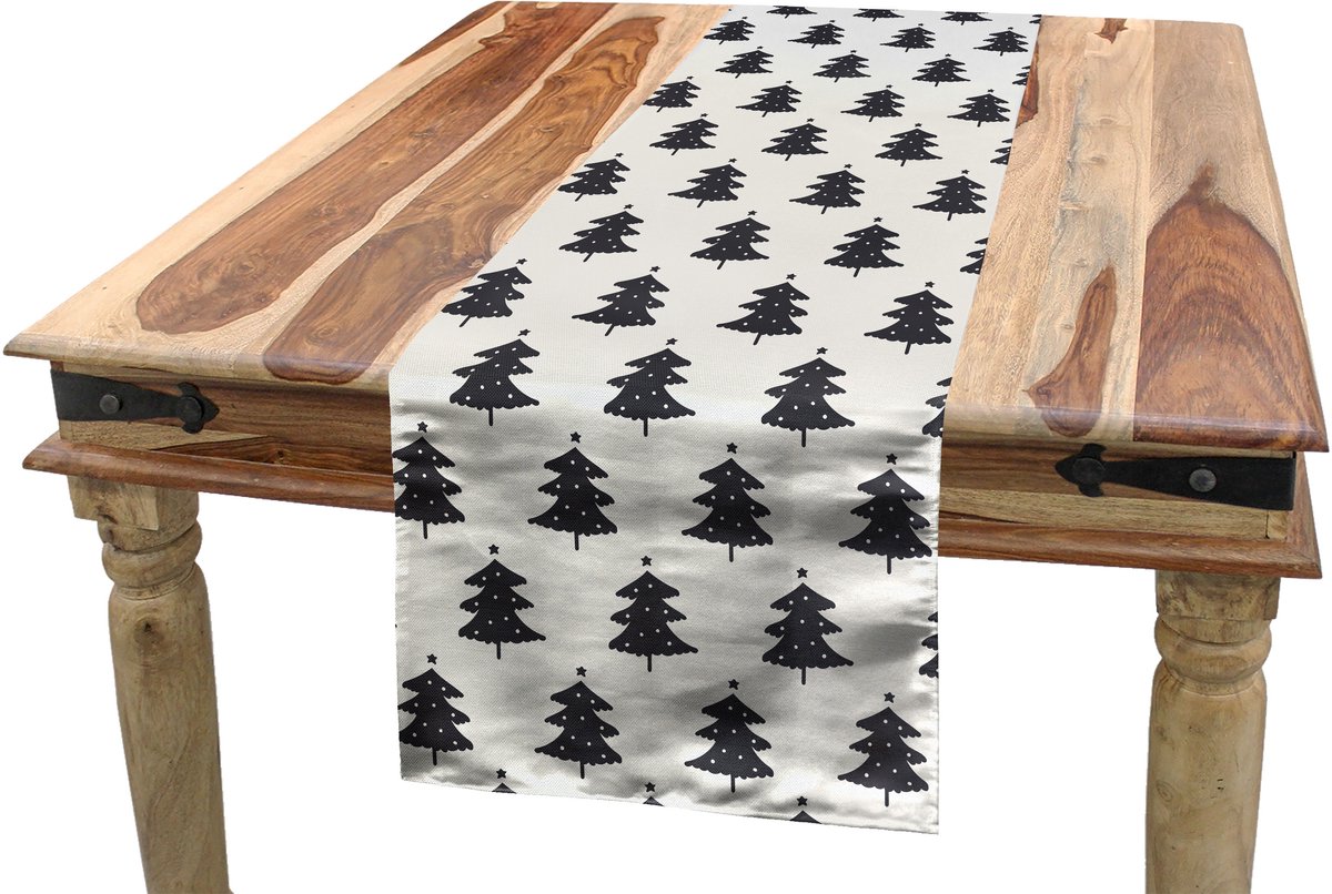 New Bed Kerstmis Silhouet van een spar Accent Rechthoekige Tafelrunner, 40cm x 180cm