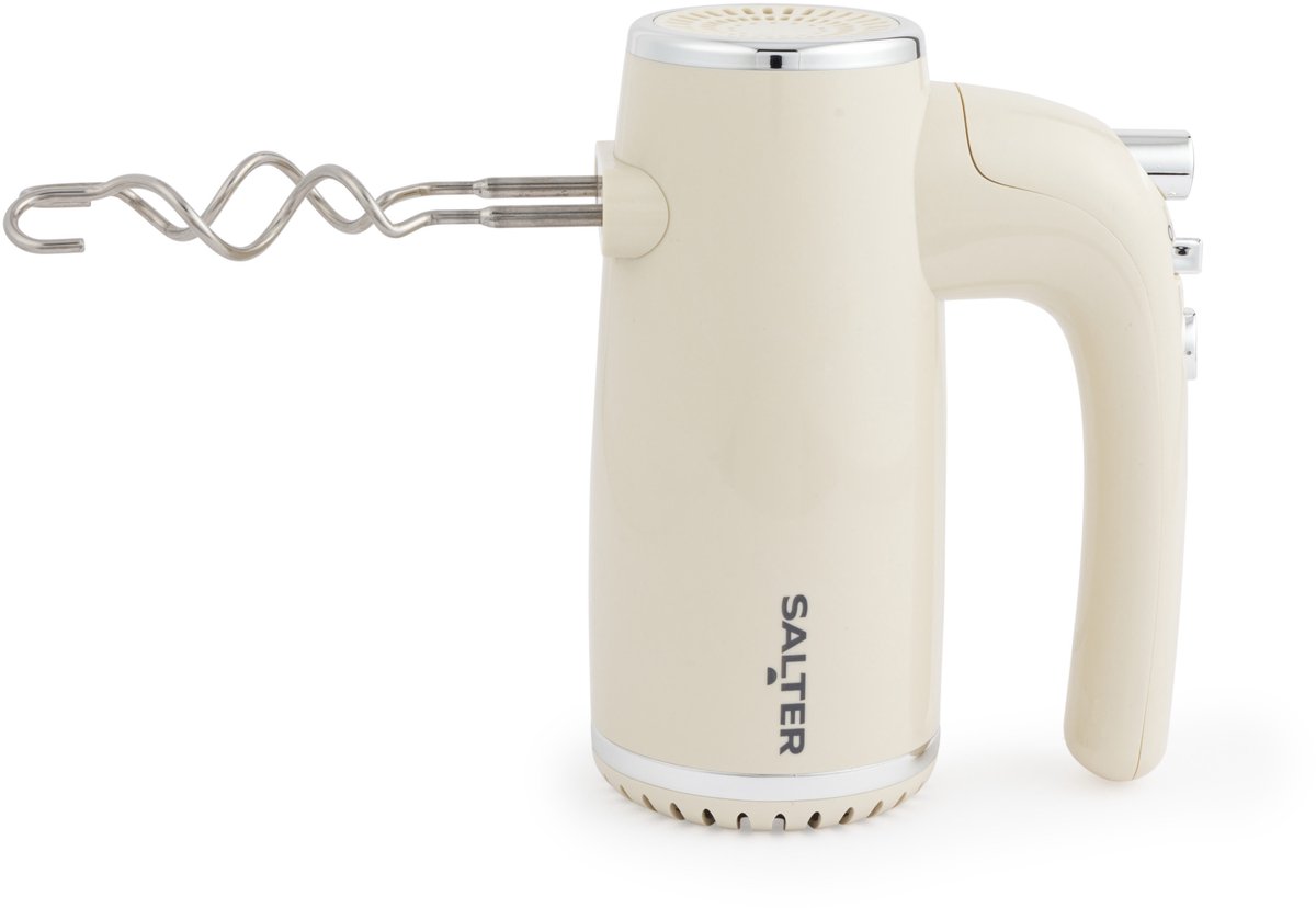 Salter Retro Handmixer - 400 W - Verwijderbare Accessoires - Crème