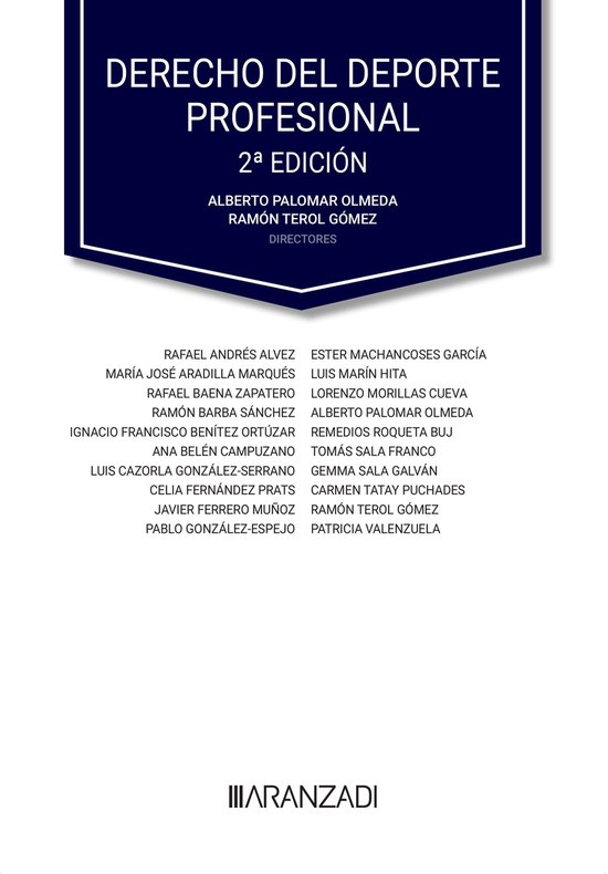 Derecho del deporte profesional (2.ª Edición) - cover
