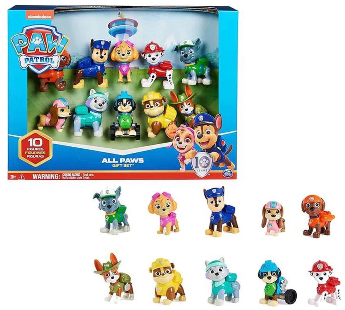 PAW Patrol 10e verjaardag - Alle poten aan dek-cadeauset met 10 PAW Patrol-speelfiguren — afbeelding 14