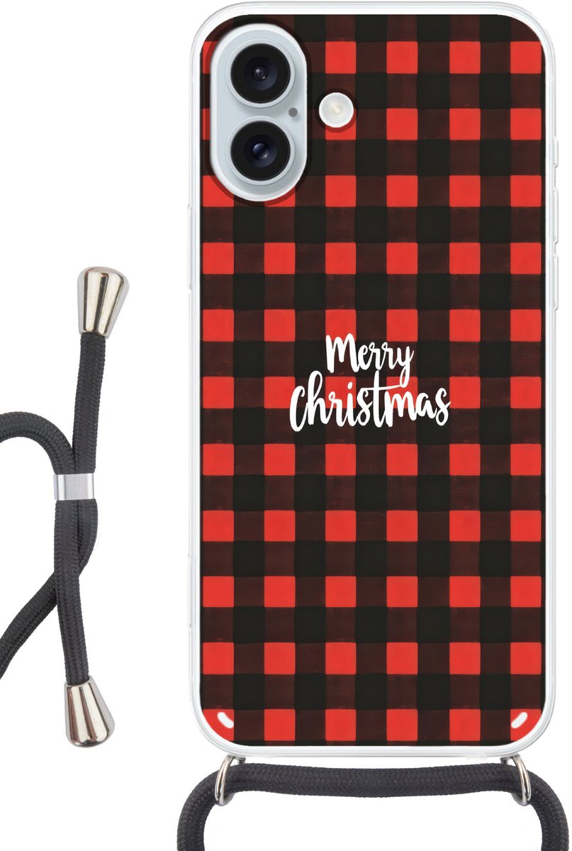 Geruit - Rood - Tekst - Christmas