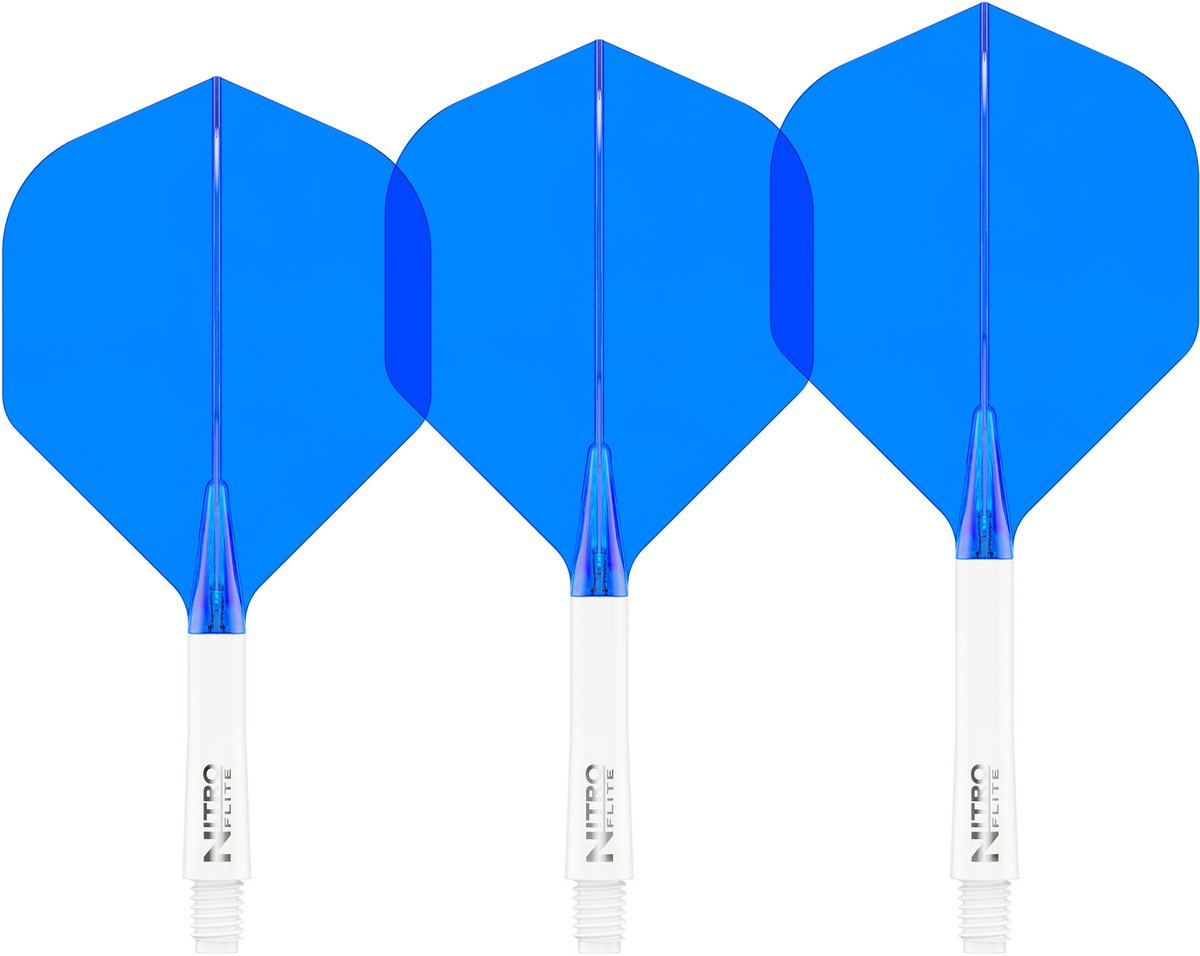 Red Dragon Nitro Flite System White Blue NO2 - Dart Flights