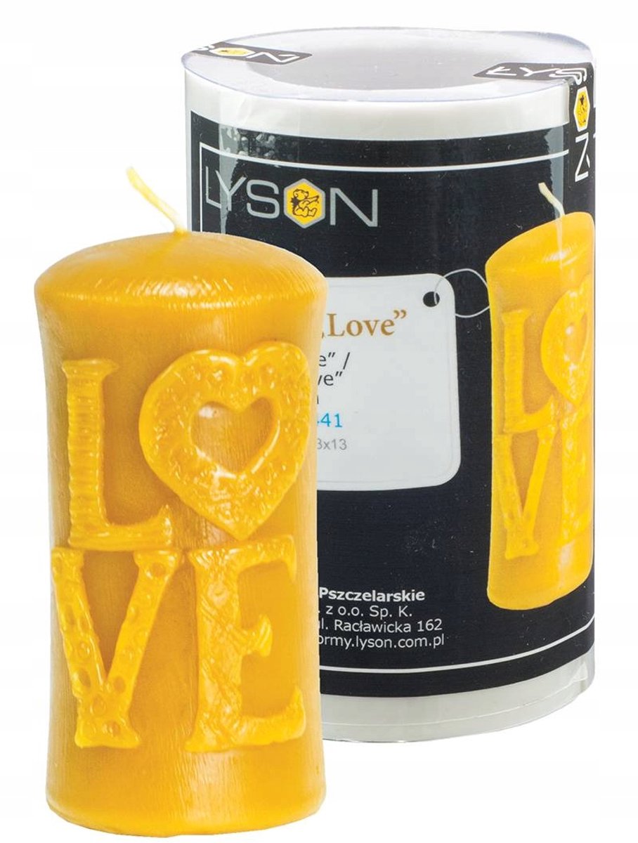 Siliconen mal - LOVE kaars, voor gieten van wax, gips, beton, zeep