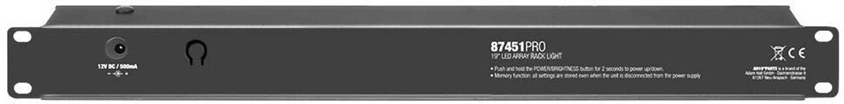 Adam Hall 87451PRO 19" Rack Light 1HE w. wit - Rack - Panelen