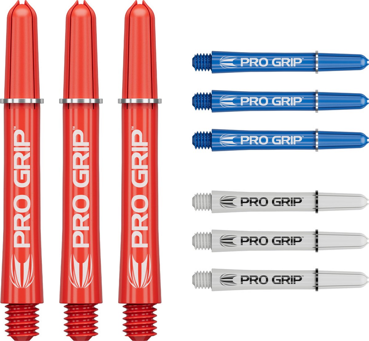 Target Pro Grip 3 Set Red Blue White - Dart Shafts