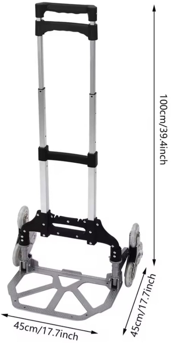 Steekwagen voor Trap-Transportwagen-Inklapbaar-Sterk-Opvouwbaar-120kg-Trapwagen