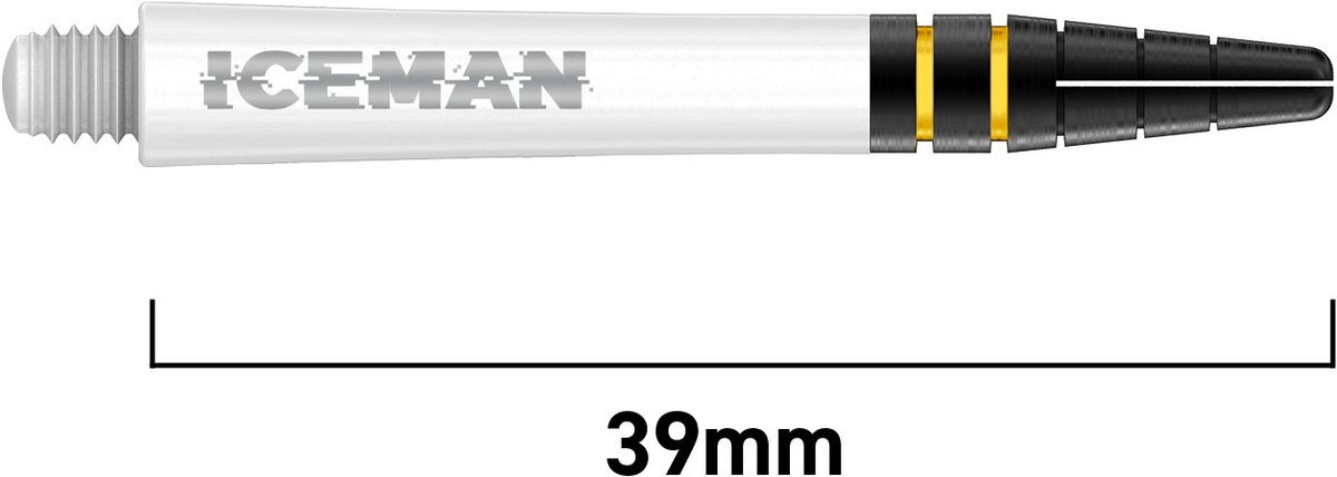 Red Dragon Gerwyn Price Nitrotech White with Black and Gold Top - Dart Shafts