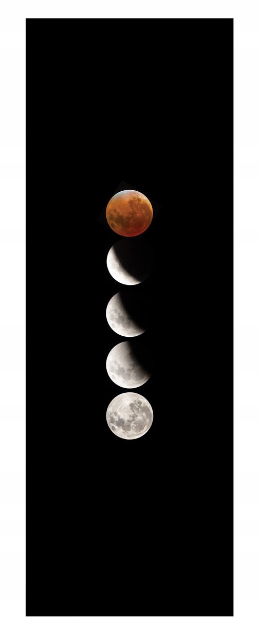 Vervangende Luie Stoel Stof - Maanfasen - 126x41cm