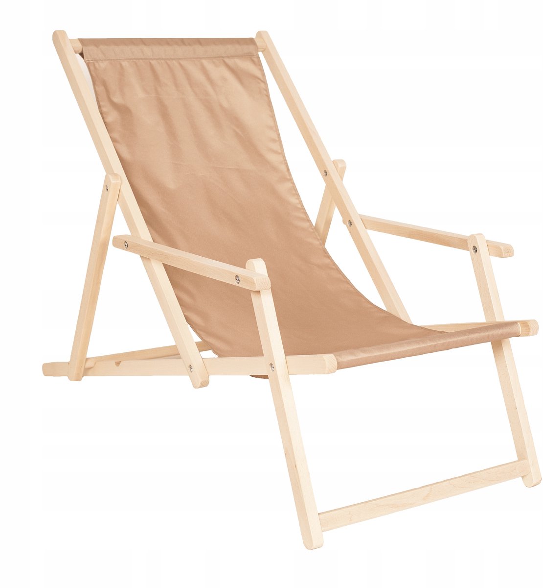 Houten loungestoel met armleuningen, 3 standaards, 27 kleuren
