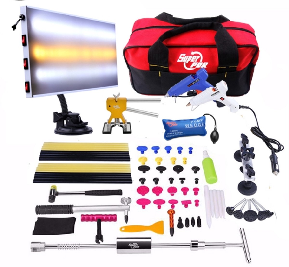 Professionele PDR Deuk Verwijderingsset met LED Lamp en Gereedschap