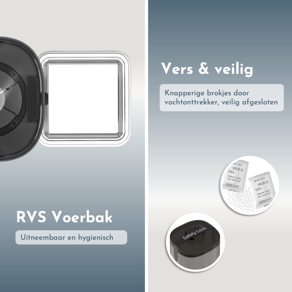CatElite® Automatische Voerbak 6L RVS Zwart met WiFi - afbeelding 3