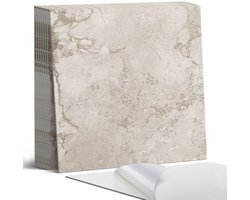 Coloray Plaktegels - Natuursteen in de structuur Portugese Tegels - 30 cm x 30 cm - Beige Plaktegels - 9 stuks - Vierkant PVC Tegels - Plaktegels Keuken - Zelfklevende Vloertegels - Vinyl Tegels - Zelfklevende Tegels
