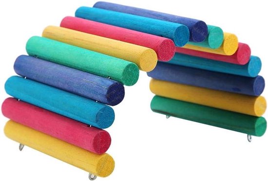 minkissy Hamster Klimladder Eekhoorn Oefenbrug Oefenspeelgoed Voor Hamsters Hamster Klimspeeltje Hamster Platform Hamster Ladder Brug Hamster Kooi Ladder Houten Beddengoed Chinchilla
