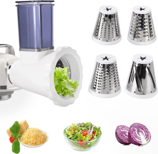 Slicer Rasp Universele Slicer en Rasp Set voor Keukenmachine - RVS Groentesnijder ...