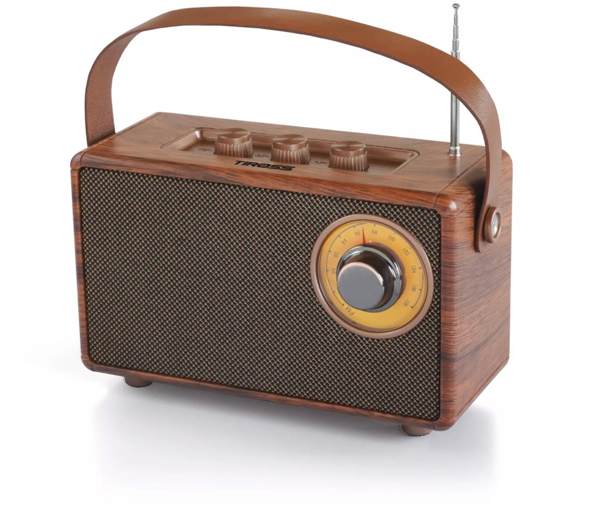 TIROSS Retro noodradio met accu FM Bluetooth USB en TF ingang ideaal voor noodpakketten en evacuatie