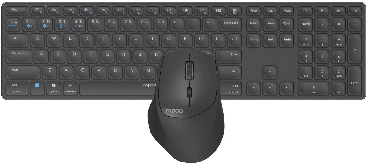Rapoo Blade 9800M - Draadloos Toetsenbord en Muis - Full Size - Qwerty