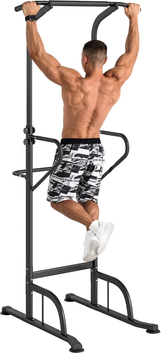 HOMCOM - fitness- Staal - 98x102x212cm - Zwart
